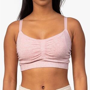 Kindred Bravely Bamboo Sublime Nursing Handsfree Pumping Bra Pink Small Busty
